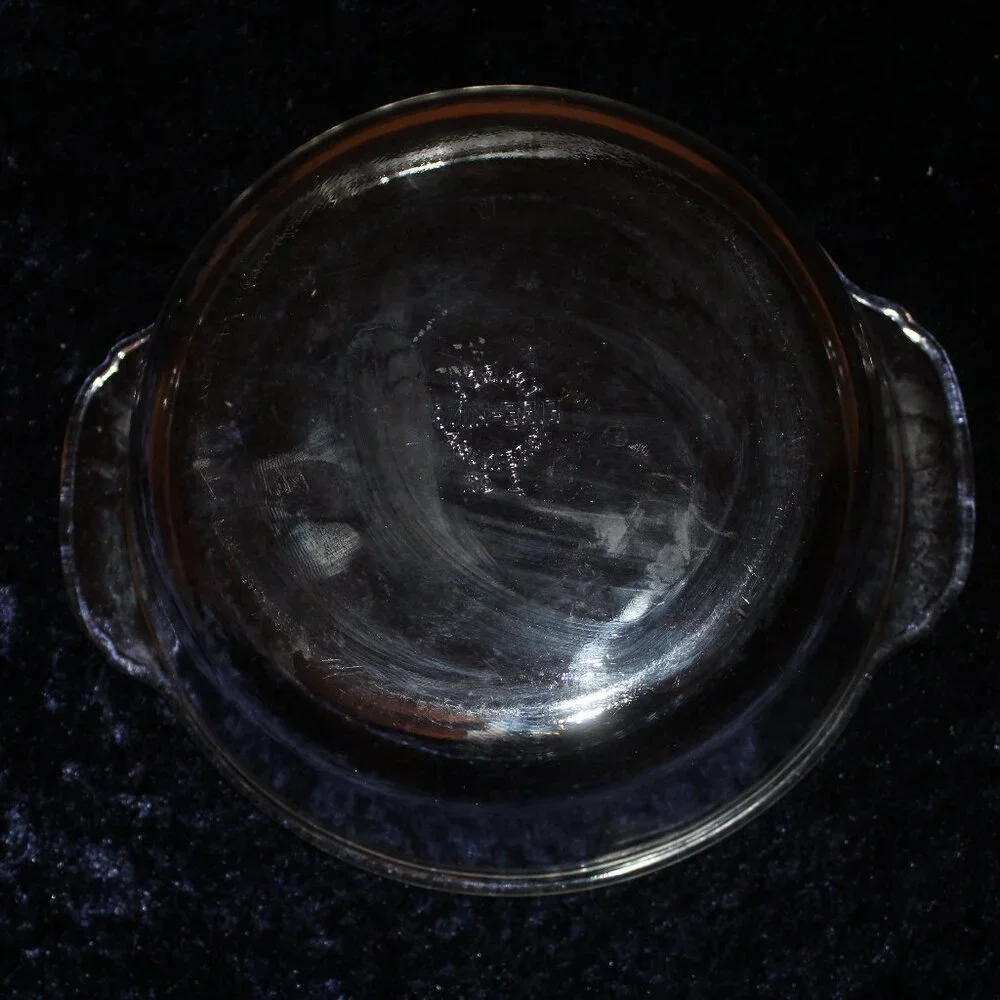 Vintage Fire-King 2 QT. Clear Glass Casserole Dish
